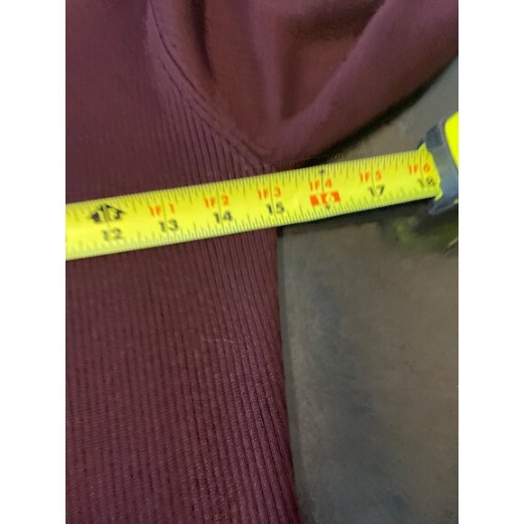 Dana Buchman Ribbed Knit Marroon Cowl Neck Fit and Flare Dress Sz L - Picture 7 of 10